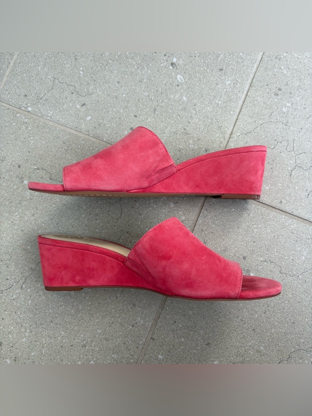 Vince Camuto Coral Suede Wedge Heel Sandals